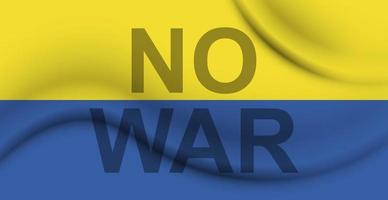 Entwicklung einer zerknitterten Flagge des unabhängigen Landes Ukraine, kein Krieg - Vektor