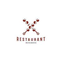 Inspiration für das Design des Satay-Restaurant-Logos vektor