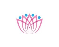 Lotus-Blumenlogo und Symbolvektorschablone vektor