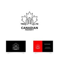 Canadian Property Real Estate Line Logo vektor