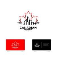 Canadian Property Real Estate Line Logo vektor