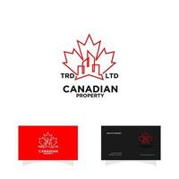 Canadian Property Real Estate Line Logo vektor