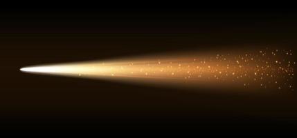gelbe Lichtmeteore oder Kometen vektor