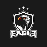eagles shield vektor logotyp illustration för sport eller e sport team
