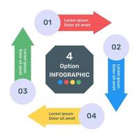 färgglad blommig infographic vektor