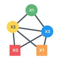 ein Infografik-Symbol für binäre Entscheidungen im flachen Design vektor