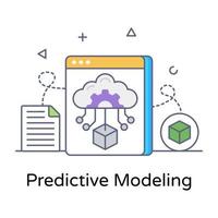 Symbol für Vorhersagemodellierung, editierbarer Vektor