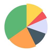 ett cirkeldiagram infographic i platt redigerbar ikon vektor