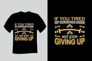 Fitnessstudio-Fitness-T-Shirt-Design vektor