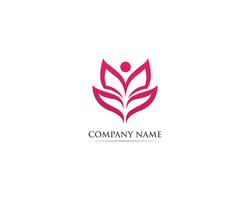 Leaf lotus natur logotyp vektor illustration