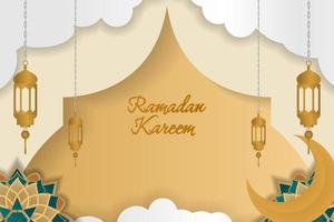 ramadan kareem islamischer hintergrund mit element vektor