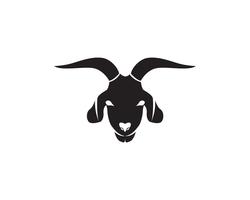 Vektorlogo und -symbol der schwarzen Tiere der Ziege