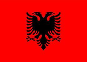 Albaniens flagga vektor