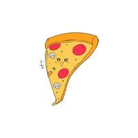 handritad pizza doodle vektor