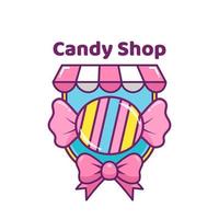 buntes Candy-Shop-Konzept-Logo vektor