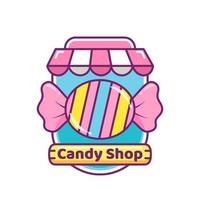 buntes Candy-Shop-Konzept-Logo vektor