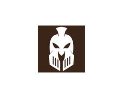 Gladiator Spartan hjälm logotyp mall vektorikonen vektor