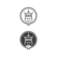 Crown Logo und King Logo Set Queen Logo, Prinzessin, Template Vector Icon Illustration Design Imperial, Royal und Success Logo Business