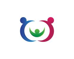 Antagande och samhällsvård Logo mall vektor