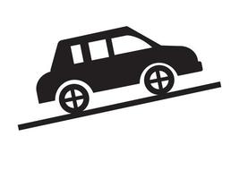 vektor illustration, en svart bil som en trafiksymbol