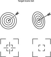 Zielsymbol. Marketing-Zielsymbol Vektor-Zielsymbol. Bildziel. abstraktes Symbol. vektor