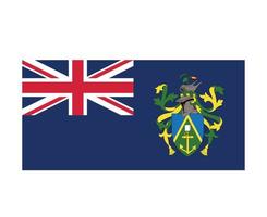 Pitcairn-Inseln Flagge Ozeanien Emblem Symbol Symbol Vektor Illustration abstraktes Gestaltungselement