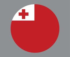 Tonga-Flagge nationales Ozeanien-Emblem Symbol Vektor Illustration abstraktes Gestaltungselement