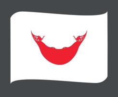 Osterinsel Flagge Ozeanien Emblem Band Symbol Vektor Illustration abstraktes Gestaltungselement