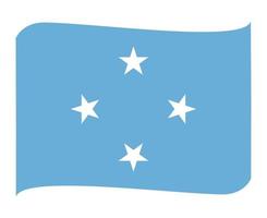 mikronesien flagge national ozeanien emblem band symbol vektor illustration abstraktes design element