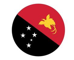 papua-neuguinea-flagge nationales ozeanien-emblemikonenvektorillustrations-abstraktes gestaltungselement vektor