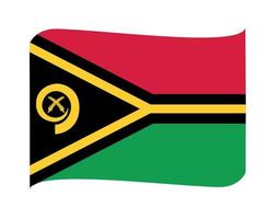 Vanuatu-Flagge nationales Ozeanien-Emblem-Bandikonen-Vektorillustrations-Zusammenfassungsgestaltungselement vektor