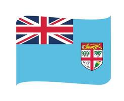 fiji flagga nationella oceanien emblem band ikon vektor illustration abstrakt designelement