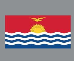 kiribati flagga nationella oceanien emblem symbol ikon vektor illustration abstrakt designelement