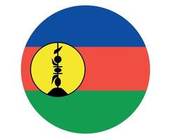 Neukaledonien-Flagge nationales Ozeanien-Emblem-Symbol Vektor-Illustration abstraktes Gestaltungselement vektor