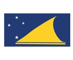 Tokelau flagga nationella oceanien emblem symbol ikon vektor illustration abstrakt designelement