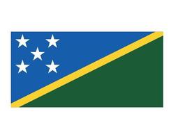 Salomonen-Flagge nationales Ozeanien-Emblem Symbol Symbol Vektor Illustration abstraktes Gestaltungselement