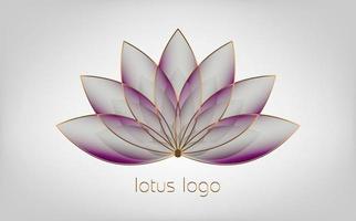 buntes Lotus-Logo, Blume des Lebens. heilige Geometrie. Symbol für Harmonie und Ausgeglichenheit. Zeichen der Reinheit. Chakra-Yoga-Designvektor isoliert auf weißem Hintergrund vektor