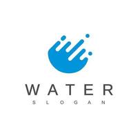 Wasser-Logo-Design-Vorlage, Symbol für Natur und Ökologie vektor