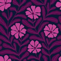 dunkelblauer Vektorhintergrund mit rosa Blumen vektor