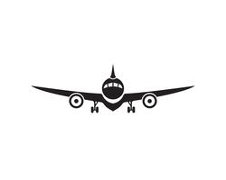 Flygplan, flygplan, logotyp för flygbolag. Resan, flygresor, flyglinjer symbol. Vektor illustration