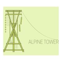 Alpine Tower-Symbol vektor