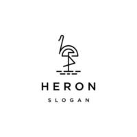 heron logotyp ikon formgivningsmall vektor