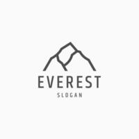 Everest-Logo-Icon-Design-Vorlage flacher Vektor