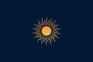 Sunburst-Logo-Design-Vorlage vektor