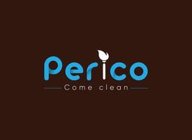 Korrektheit, hochwertiges, voll modernes, einzigartiges Symbol, modernes Wortmarkenlogo für Unternehmen oder Unternehmen, einfaches modernes Logo und Symbol, ausgezeichnetes 1-Konzept, sauberes Perico-Logo-Konzept. vektor