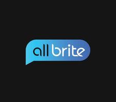 all brite ist das beliebte einzigartige Firmen- und Online-Business-Logo. Tolle Naturfarbe und hervorragendes Konzept, kostenloser Download. vektor