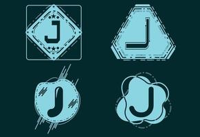 kreatives J-Brief-Logo und Icon-Design-Vorlage vektor