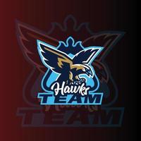 Eagle Hawks Team E-Sport-Gaming-Logo-Vektorvorlage. Gaming-Logo. Sport-Logo-Design