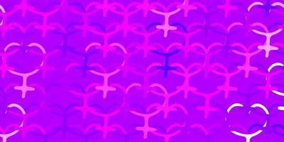 hellviolette Vektorbeschaffenheit mit Frauenrechtssymbolen. vektor