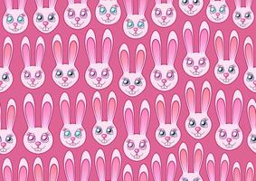 rosa nahtlose Häschenmuster. sich wiederholendes muster mit rosa niedlichen kaninchen. Praktisch für Geschenkpapier, Textil-, Karten- und Hintergrunddesigns und andere Projekte. vektor